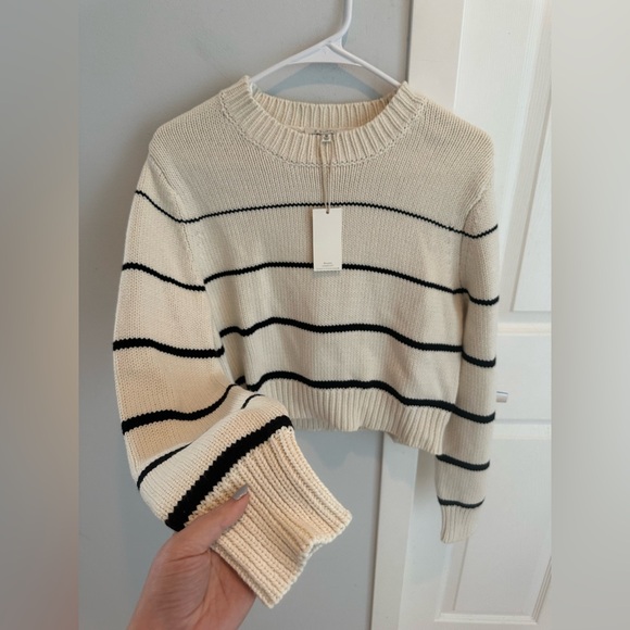 NWT Z Supply Off White Milan Striped Sweater, size M - Picture 7 of 9